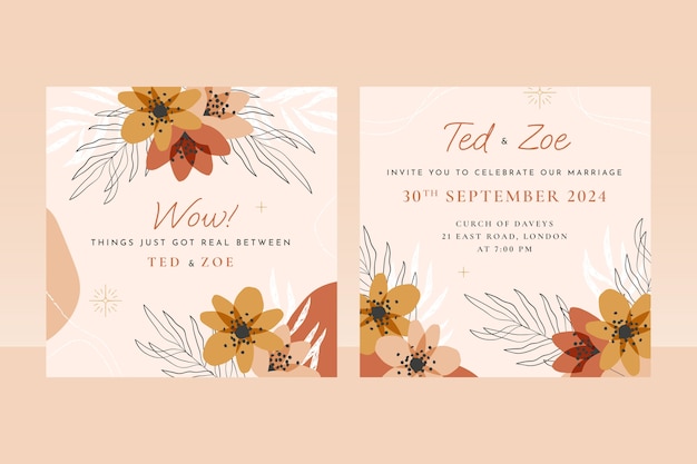 Wedding invitation template design