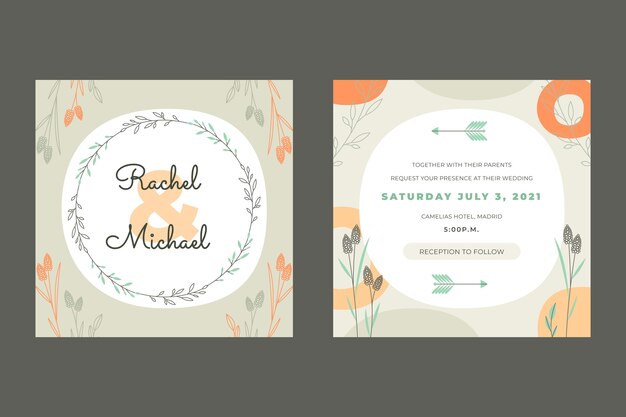 Wedding invitation template design