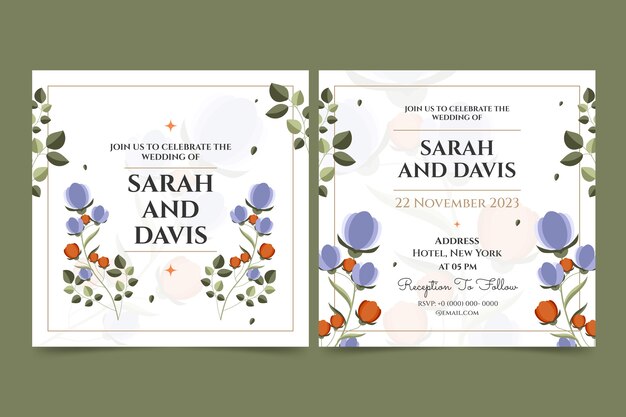 Wedding invitation template design