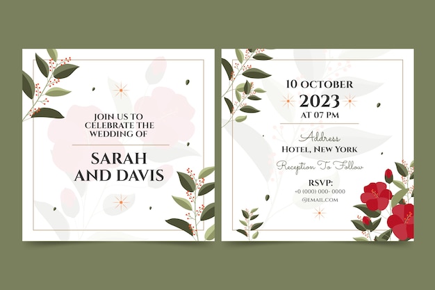 Wedding invitation template design