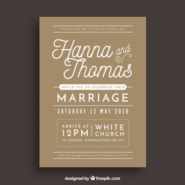 Wedding invitation template