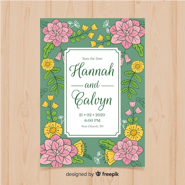 Wedding invitation template