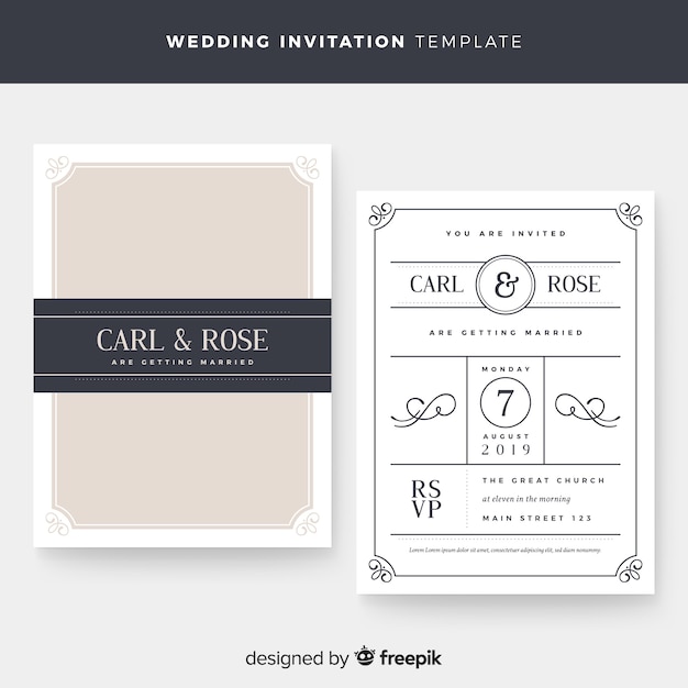 Wedding invitation template