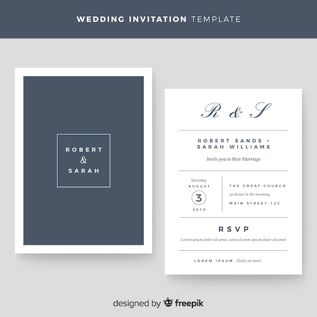 Wedding invitation template