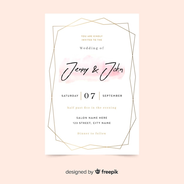 Wedding invitation template