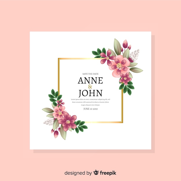 Wedding invitation template