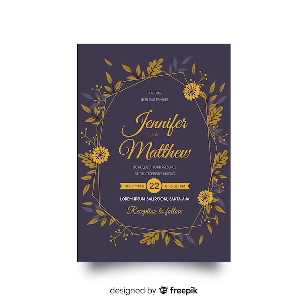 Wedding invitation template