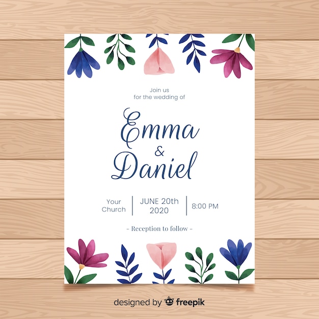 Wedding invitation template