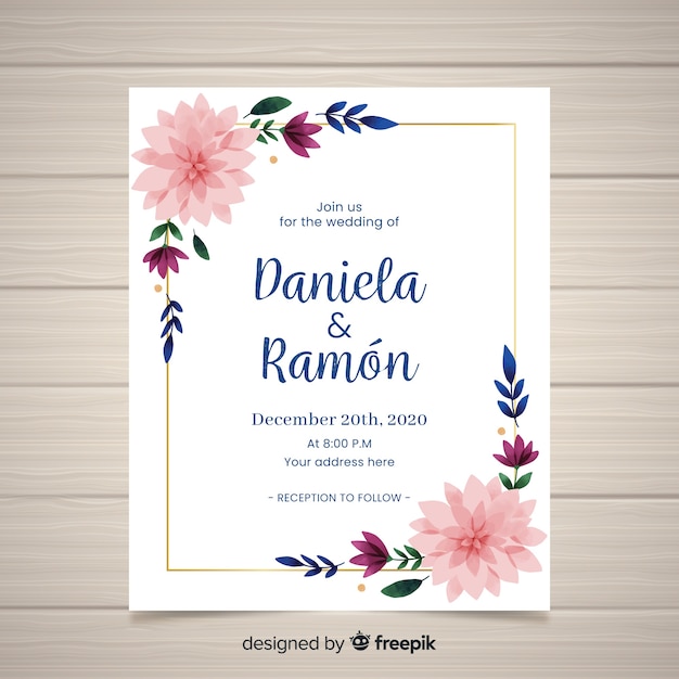 Wedding invitation template