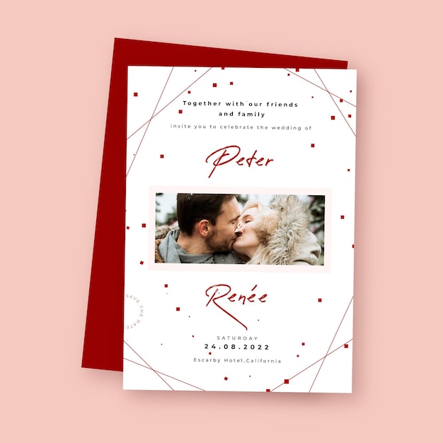 Free vector wedding invitation template