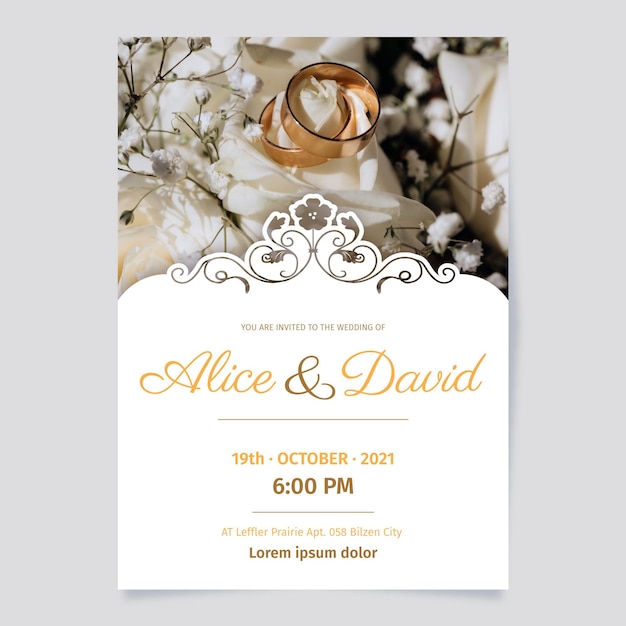 Wedding invitation template