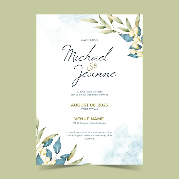 Wedding invitation template