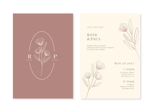 Wedding invitation template