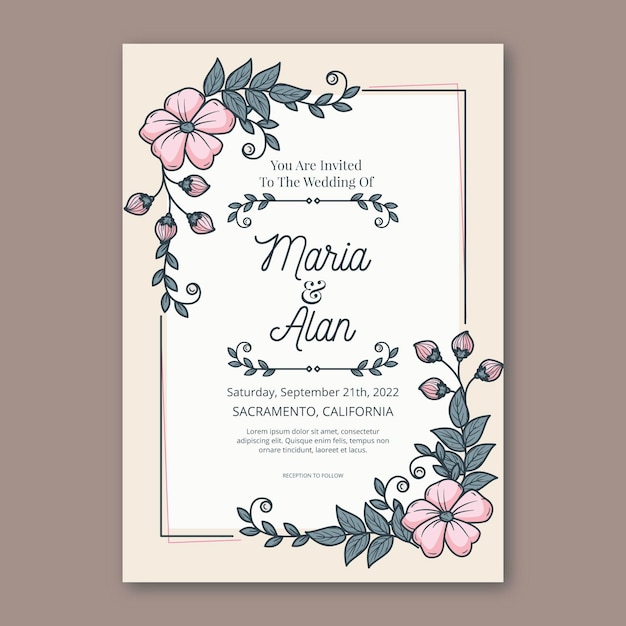 Wedding invitation template