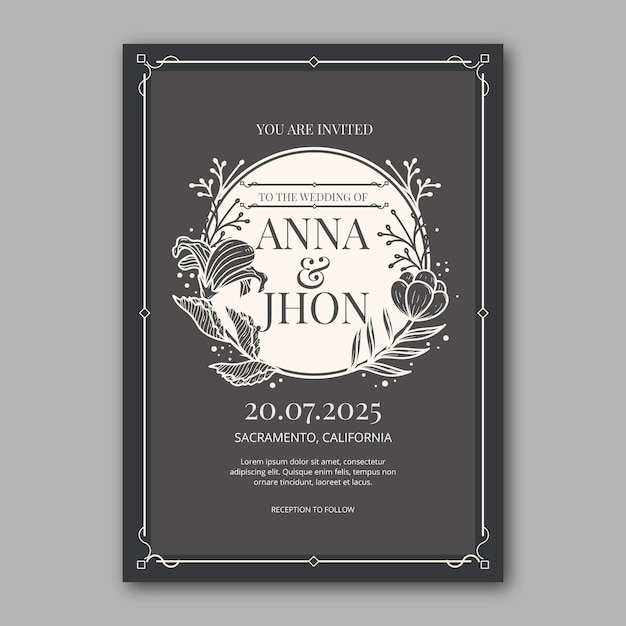 Wedding invitation template