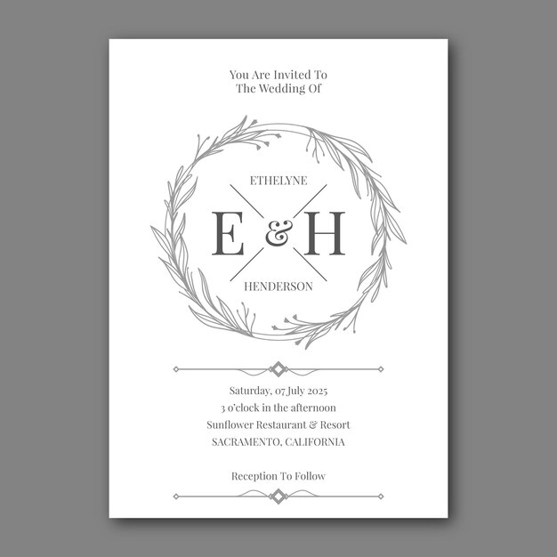 Wedding invitation template