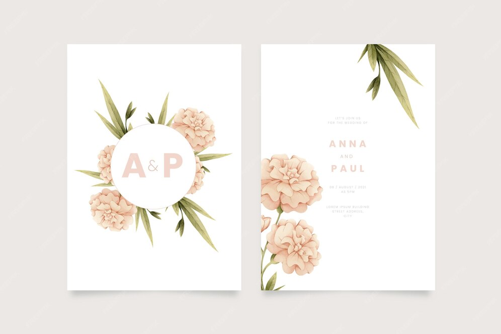 Free Vector | Wedding invitation template