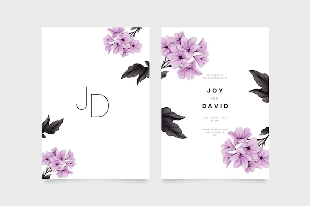 Free vector wedding invitation template