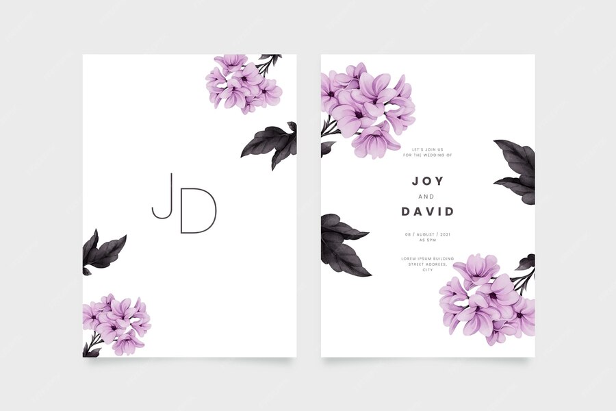 Free Vector | Wedding invitation template