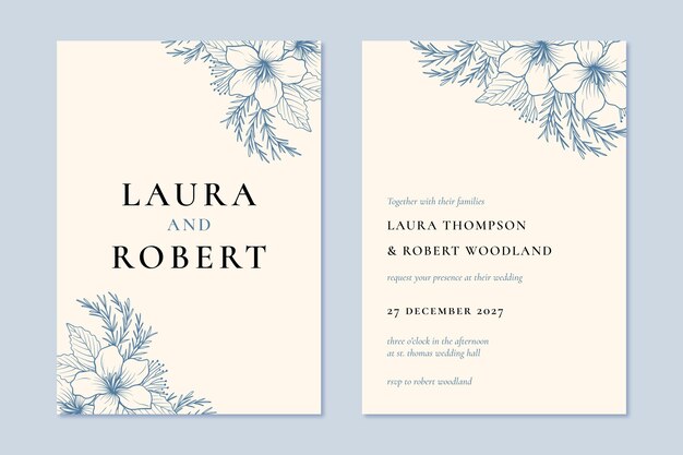 Wedding invitation template