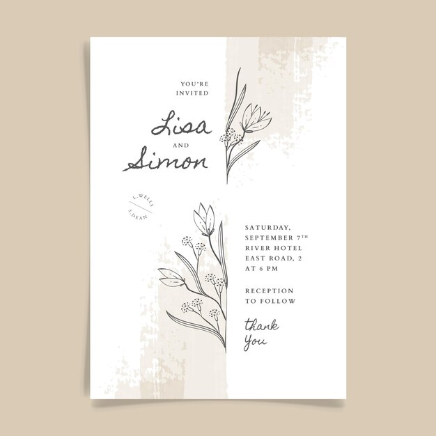 Wedding invitation template