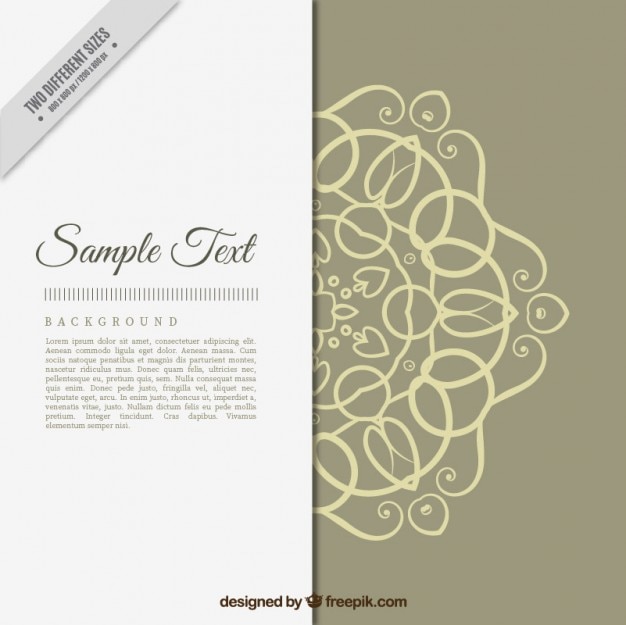 Free vector wedding invitation with decorative ornaments