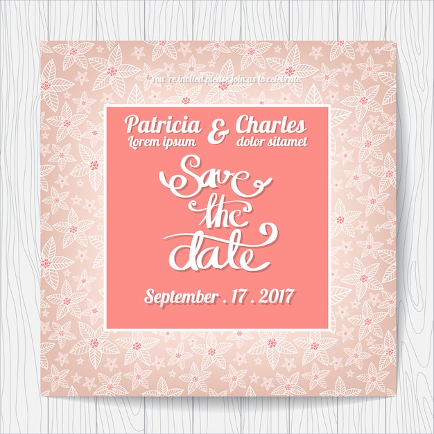 Free vector wedding invitation with stars background