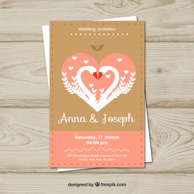 Free vector wedding invitation