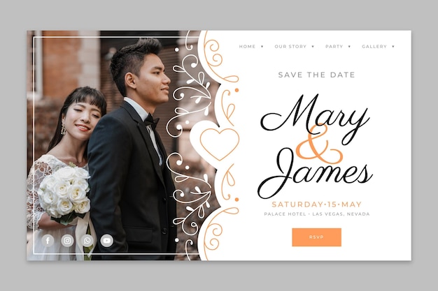 Wedding landing page template