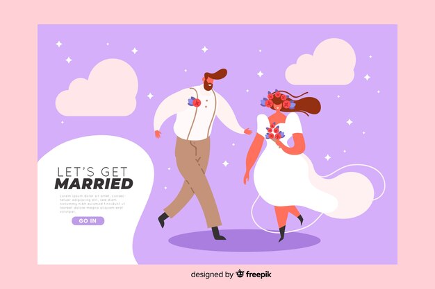 Wedding landing page template