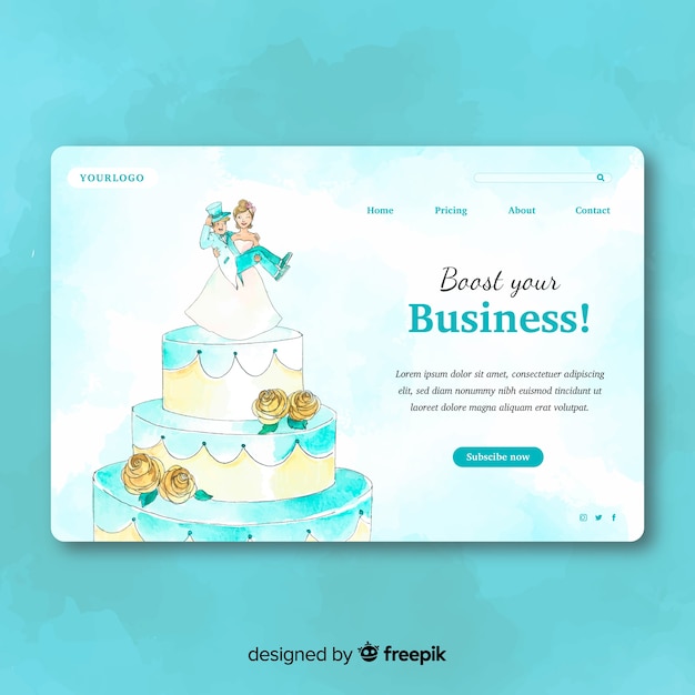 Wedding landing page