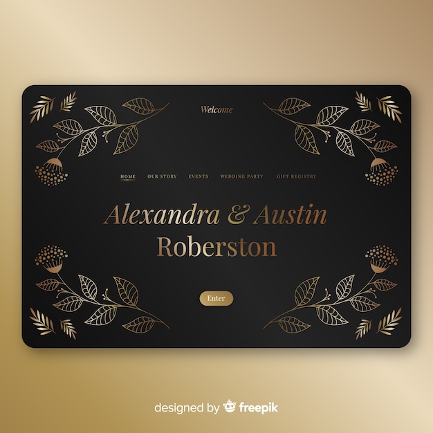 Wedding landing page