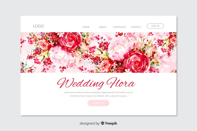 Wedding landing page