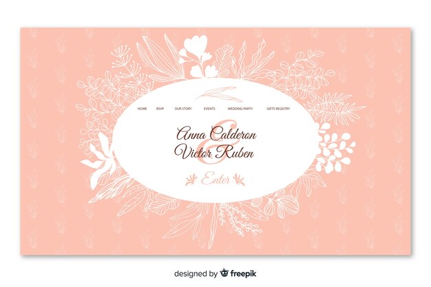 Wedding landing page