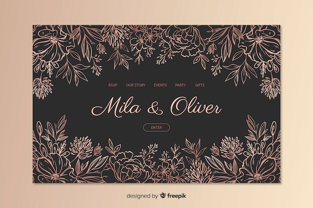 Wedding landing page