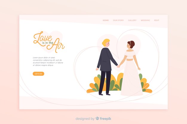 Wedding landing page