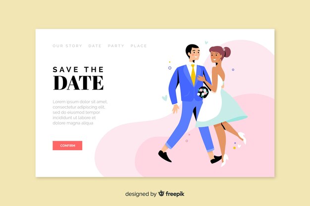 Wedding landing page