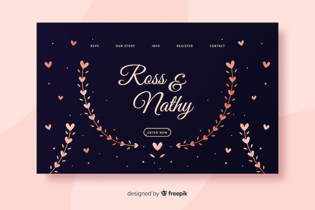 Wedding landing page