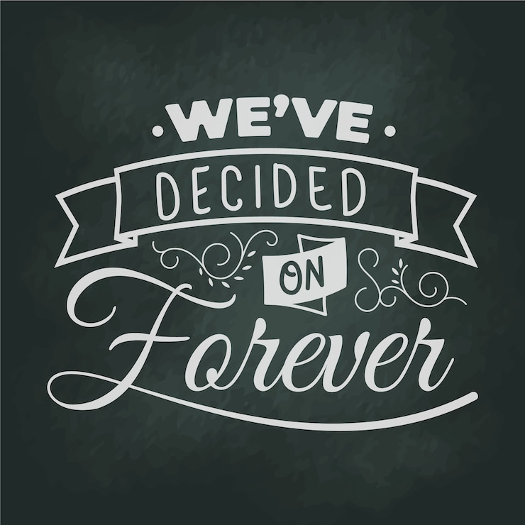 Free Vector wedding lettering on blackboard