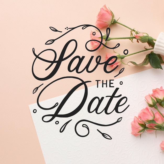 Wedding lettering design