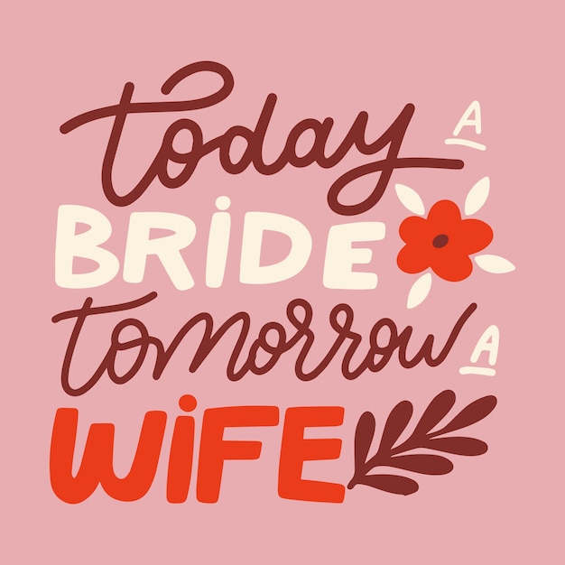 Wedding lettering message