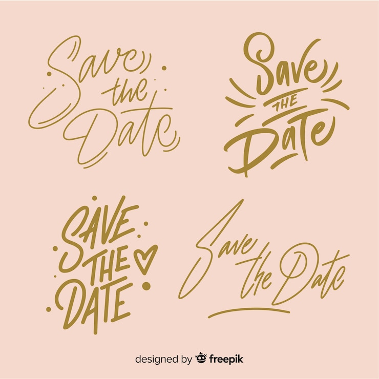 Free Vector wedding lettering