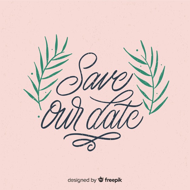 Free vector wedding lettering