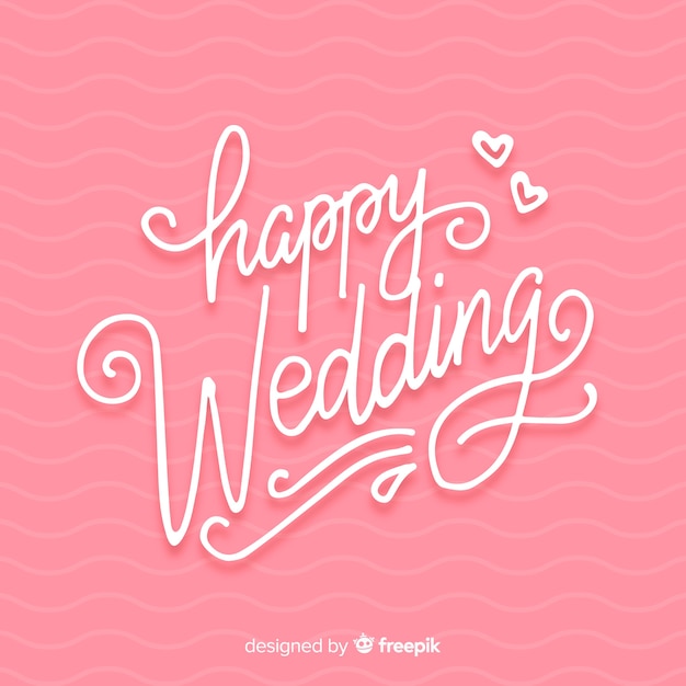 Free vector wedding lettering