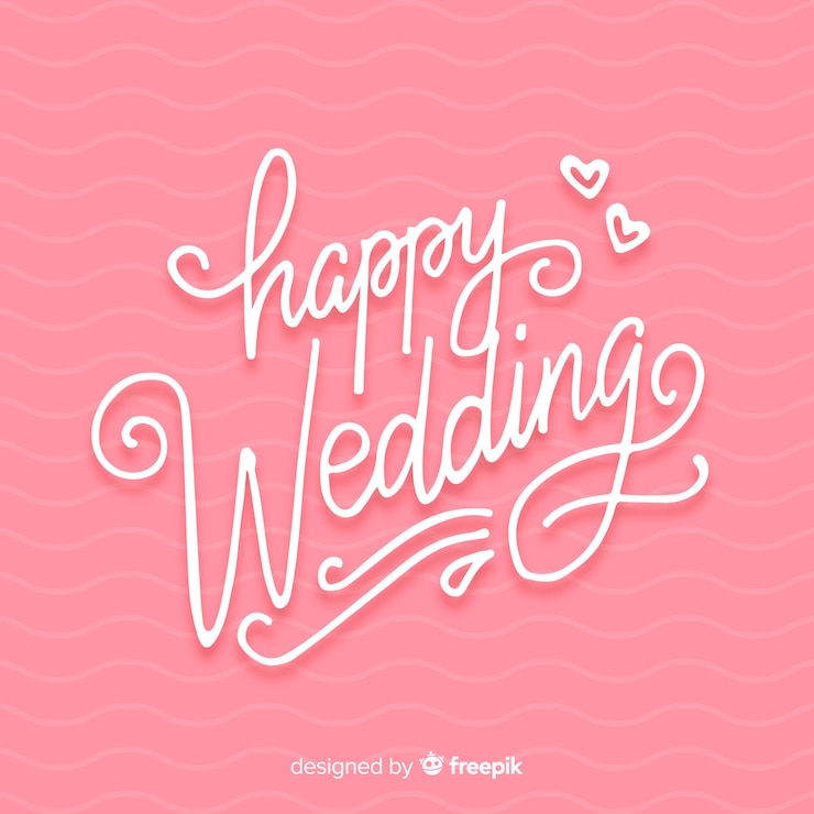 無料Vector 結婚式のレタリング
