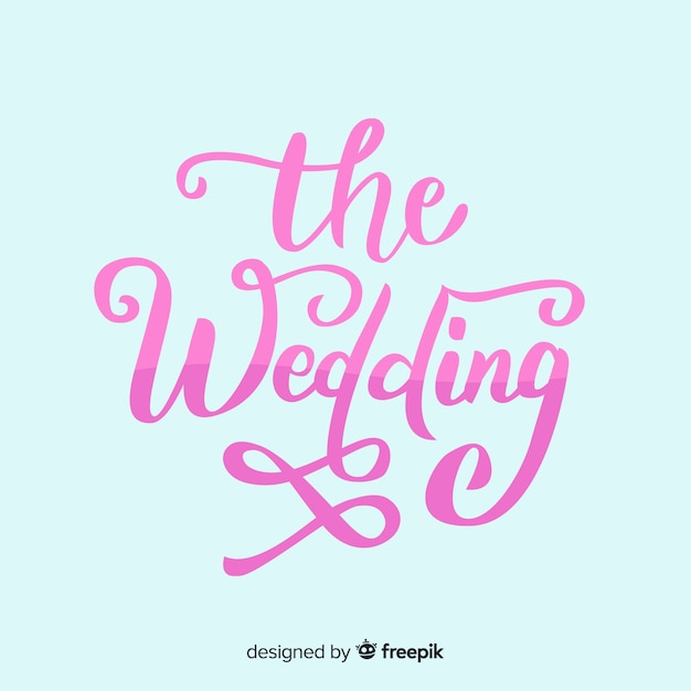 Free vector wedding lettering