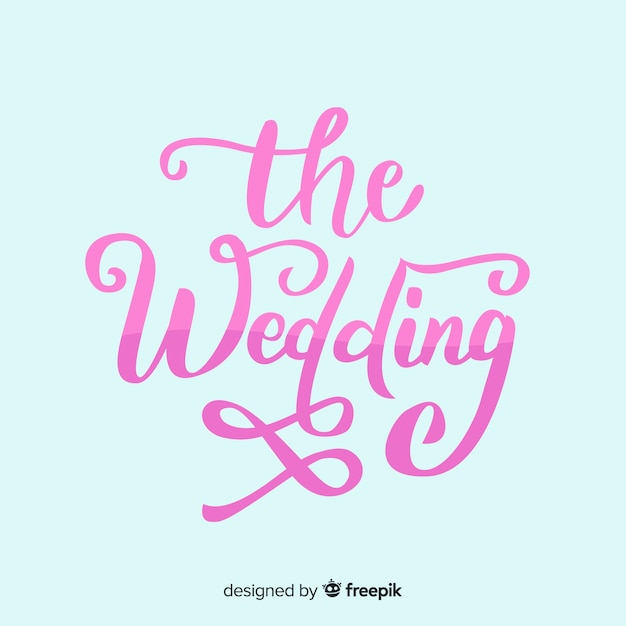 Wedding lettering