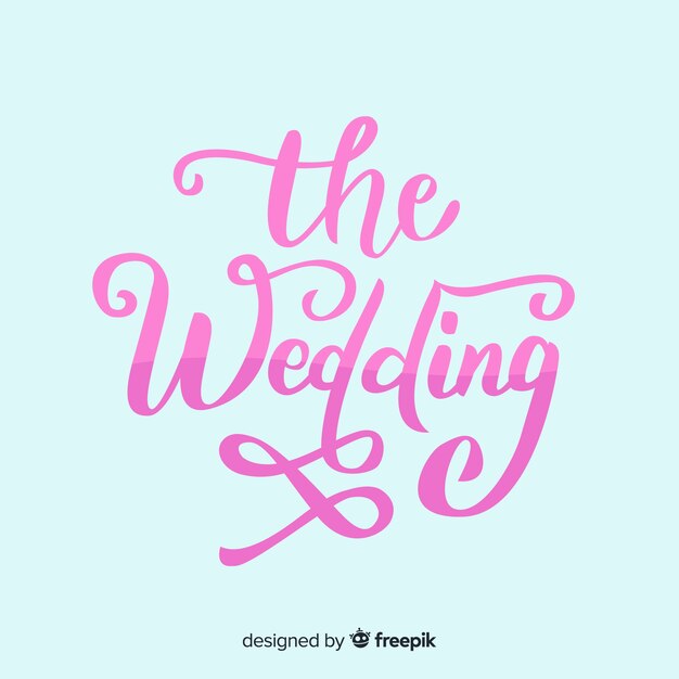 Wedding lettering