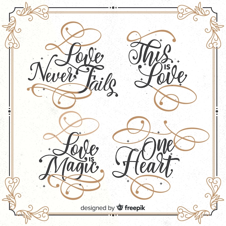 Free Vector wedding lettering 