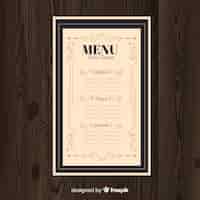 Free vector wedding menu template